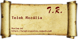 Telek Rozália névjegykártya