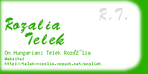 rozalia telek business card